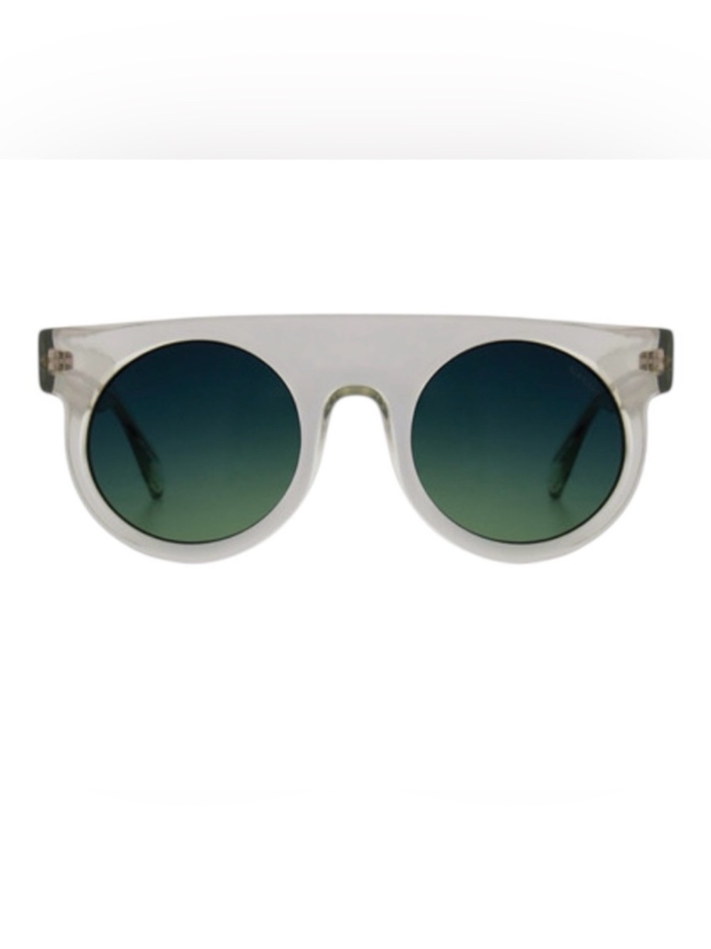 KOMONO Hippolyte Vanilla Ice Sunglasses NEW clear shield